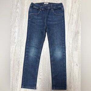 Il Gufo Kids Dark Blue Stretch Jeans Pull-On Elastic Waist Size 6Y